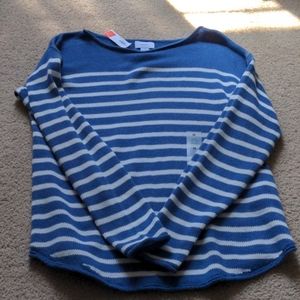 NWT  - Old Navy Blue and White Sweater Medium